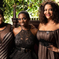 Samantha Bessudo Drucker, Delaina Dixon, Luisa Diaz at Night 1000 Crowns Gala 10.24.22