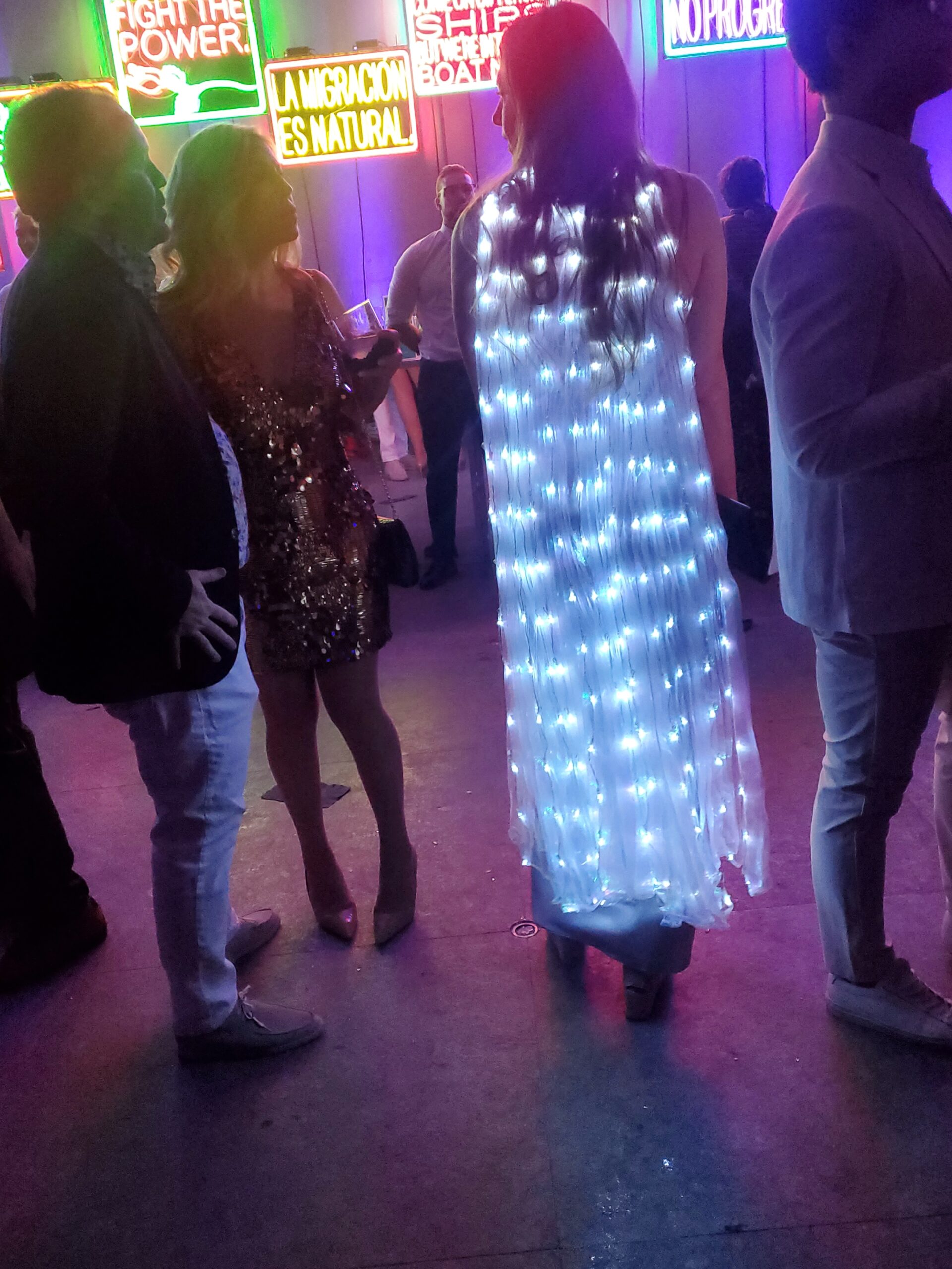 whitney art party 2023 dress with lights